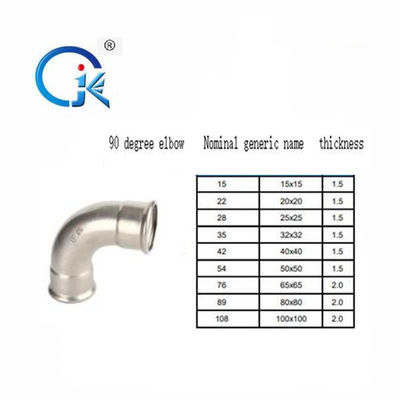 SS304 SS304L Push Fit Sıkıştırma Parçaları V Profil Erkek Dişi Dişli Konnektör