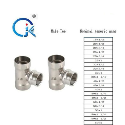 Çift Tee M Profil Pres Ek Parçaları Karbon Çelik DN100 Nikel Beyaz Renk