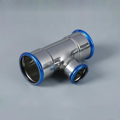 Tee Parlatma Paslanmaz Çelik Ek Parçaların Azaltılması DN15 - DN108 Nikel Beyaz Renk