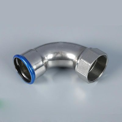 Galvanizli Karbon Çelik Pres Bağlantı Elemanları 2Mpa 90° dirsek, içten dişli